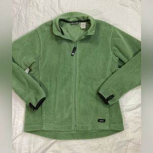 Kids REI Fleece Full Zip Jacket Green Large 12/14